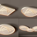 Modern Creative Ceiling Lights With Geometric Shapes And LED Illumination For Home Interior 3d model