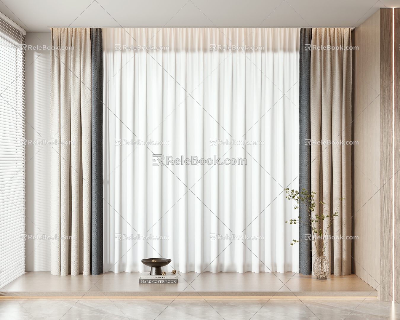 Modern Curtains 3d model