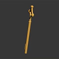 Shiny Golden Key With Metallic Finish As Elegant Household Accessory For Daily Use