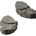 Two Natural Rockery Stones With Rough Texture For Garden Landscape Decor