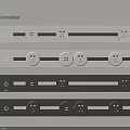 Modern Sleek Switch Panels With White And Black Design Switches And Outlets