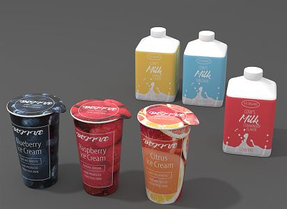 Modern Milk Fruit Milk 3d model