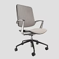 Modern Office Chair with Fabric Upholstery and Metal Arms Padded Seat and Swivel Wheels