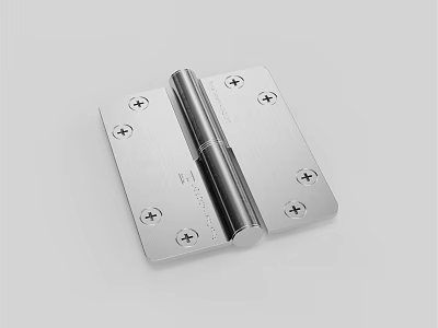 Durable Stainless Steel Door Hinge With Screw Fasteners For Furniture Hardware 3d model