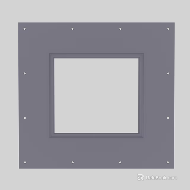 Simple Modern Ceiling Design With Square Panel And Gray Mounting Fasteners 3d model 