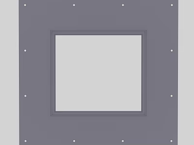 Simple Modern Ceiling Design With Square Panel And Gray Mounting Fasteners 3d model