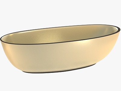 Bathtub Golden Light Luxury Distinctive Oval Artificial Stone Resin Color Crystal Home Hotel Independent Double Bathtub 3d model