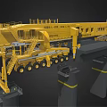 Yellow Bridge Erection Machine Heavy Equipment Working On Construction Site 3d model