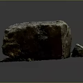 Natural Raw Stone Materials Featuring Large Block and Small Pieces Textured Surface 3d model