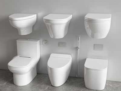 Modern toilet 3d model