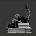 Vintage Mechanical Typewriter With Metal Body Keys Paper Roll And Classic Design