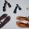 Stylish Women's Sandals And Heels With Leather Straps Black Red Beige Open Toe Design