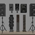 Different Types of Speakers Featuring Floor Standing Bookshelf and Stand Mounted Units
