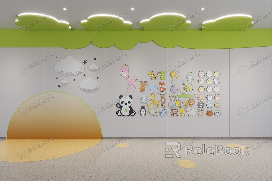 Pediatric walkway modeling wall surface model