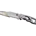 Tactical Combat Knife With Serrated Blade Black Handle And Ergonomic Grip Design