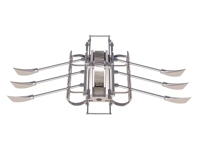 Stainless Steel Mechanical Tool With Symmetrical Structure And Multiple Blades 3d model