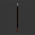 Detailed Metal Head Axe With Polished Wooden Handle And Textured Grip