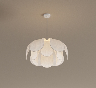 Cream wind chandelier decorative lamp 3d model