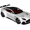White Luxury Sports Car With Black Roof Red Interior Rear Spoiler And Black Alloy Wheels