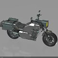 Futuristic Teal And Gray Motorcycle With Modern Design Geometric Lines And Storage Compartments