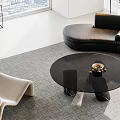 Modern sofa coffee table combination 3d model