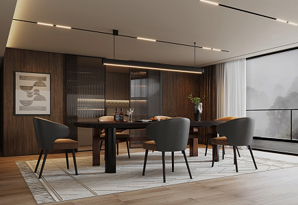 Modern Minotti Restaurant 3d model