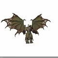 Game Movie Character Featuring Giant Wings Red Glowing Eye Sharp Claws And Green Scaled Body