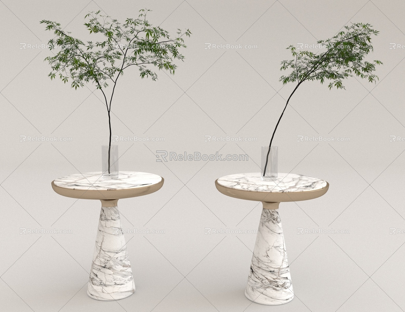 Side table ornaments combination model