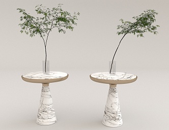 Side table ornaments combination 3d model