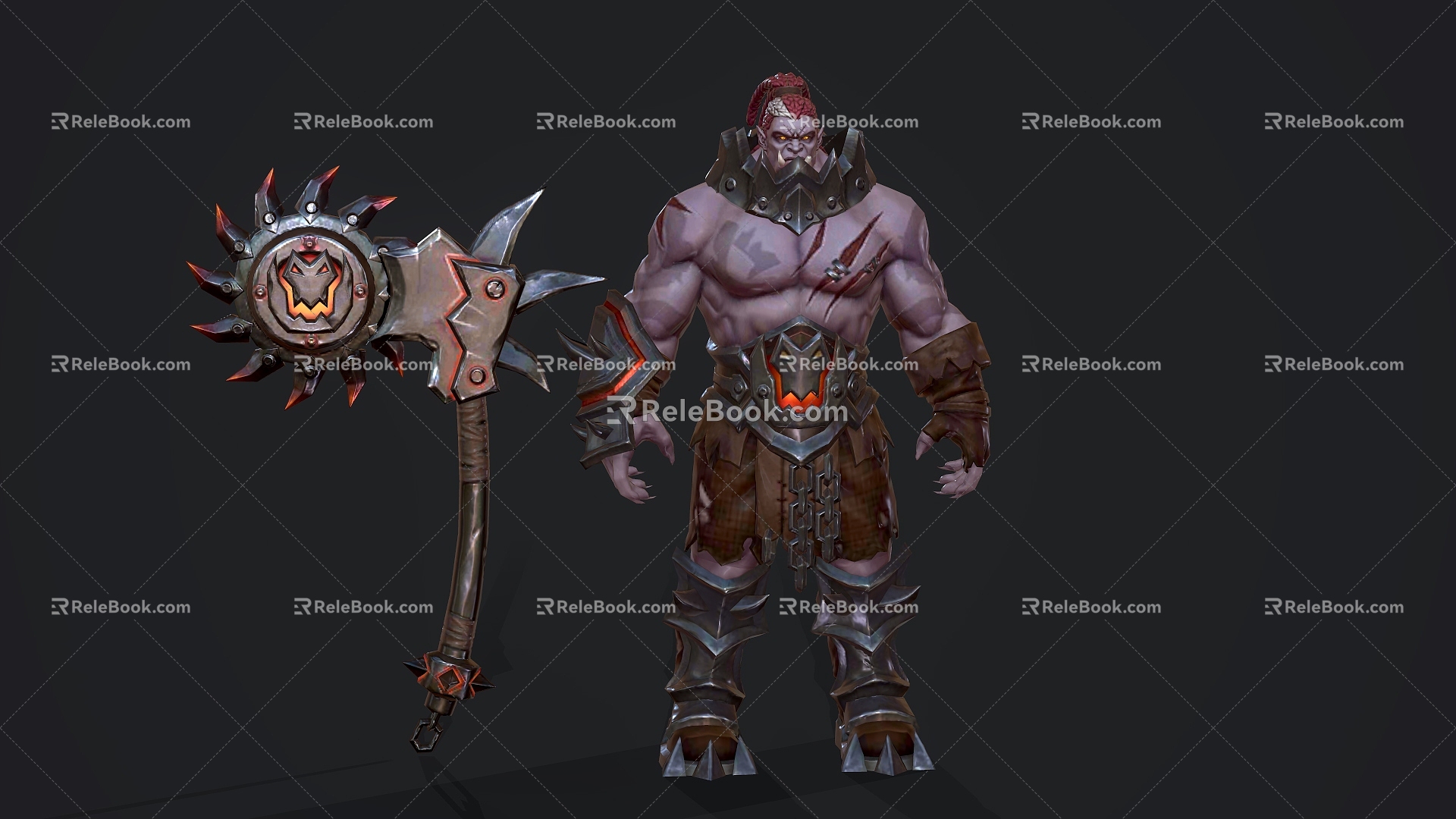 Warrior Weapon Axe Game Character 3d model