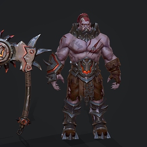 Warrior Weapon Axe Game Character 3d model