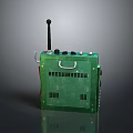 Vintage Green Portable Radio With Antenna Buttons And Handle Design