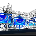 Modern Commercial Stage Equipment With LED Screens And Lighting Systems