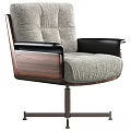 Modern Office Chair with Gray Fabric Cushion Black Leather Armrests and Metal Base