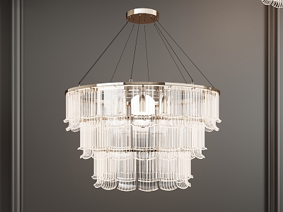 Modern Light Luxury Crystal Chandelier 3d model