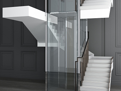 Modern Elevator Stair Sightseeing Elevator model