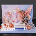 Romantic Photo Spot With Butterfly Decor Pink Purple Backdrop Balloons Flowers And Love Neon Sign