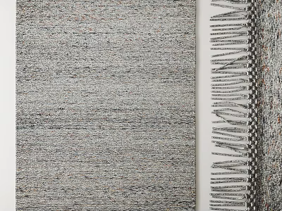 Square Rug With Woven Texture In Neutral Gray Tones For Modern Home Decor 3d model