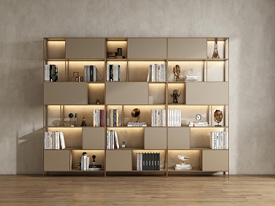 Modern Bookcase Minimalist Bookshelf model