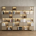 Modern Bookcase Minimalist Bookshelf 3d model