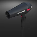 Black Parlux 3000 Hair Dryer With Red Button And Modern Design