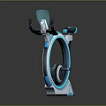 Modern Futuristic Exercise Bike with LED Light Ring and Ergonomic Design