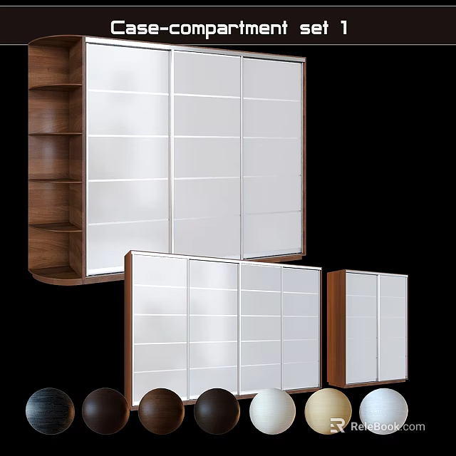 Modern Wooden Frame Dresser With White Panel And Multiple Drawers For Bedroom Storage 3d model 