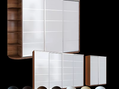 Modern Wooden Frame Dresser With White Panel And Multiple Drawers For Bedroom Storage 3d model