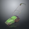 Green Hand Pushed Lawn Mower As Efficient Agricultural Equipment For Grass Cutting