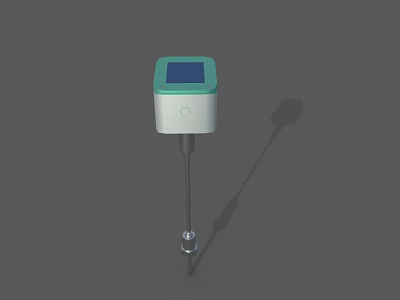 Industrial Equipment Digital Display Sensor With Stainless Steel Probe For Level Measurement 3d model