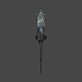Mythical Antelope With Black And White Body And Long Curved Horns