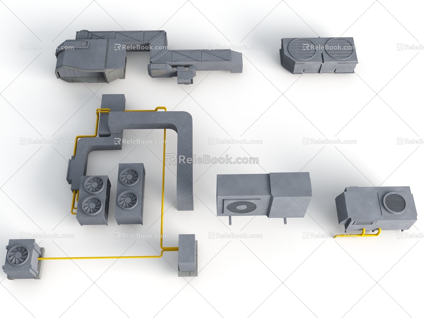 Roof air conditioning equipment Roof ventilation equipment Central air conditioning equipment Air conditioning ventilation 3d model