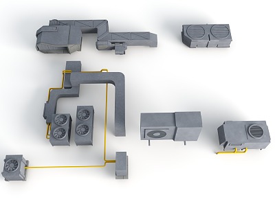 Roof air conditioning equipment Roof ventilation equipment Central air conditioning equipment Air conditioning ventilation 3d model