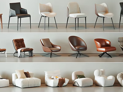 Comfy Lazy Sofa Collection With Various Colors Soft Fabric And Cozy Design 3d model
